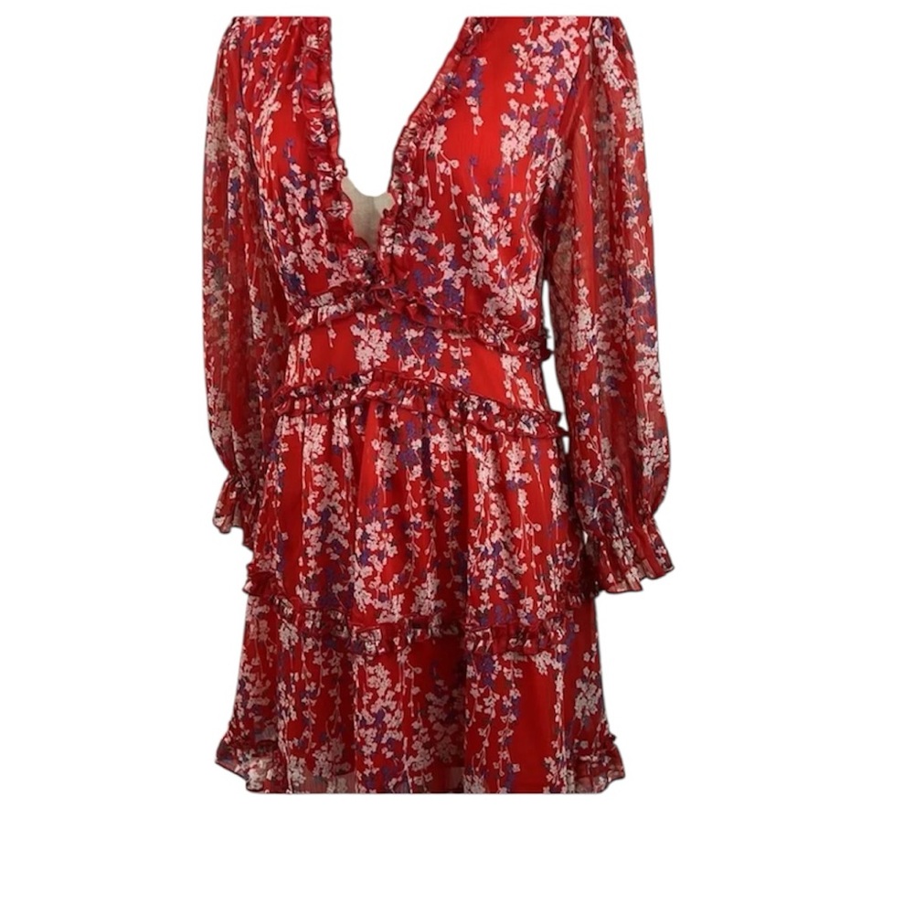 NWOT Women’s Shein Floral Red Dress Size Medium
